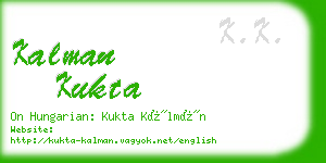 kalman kukta business card